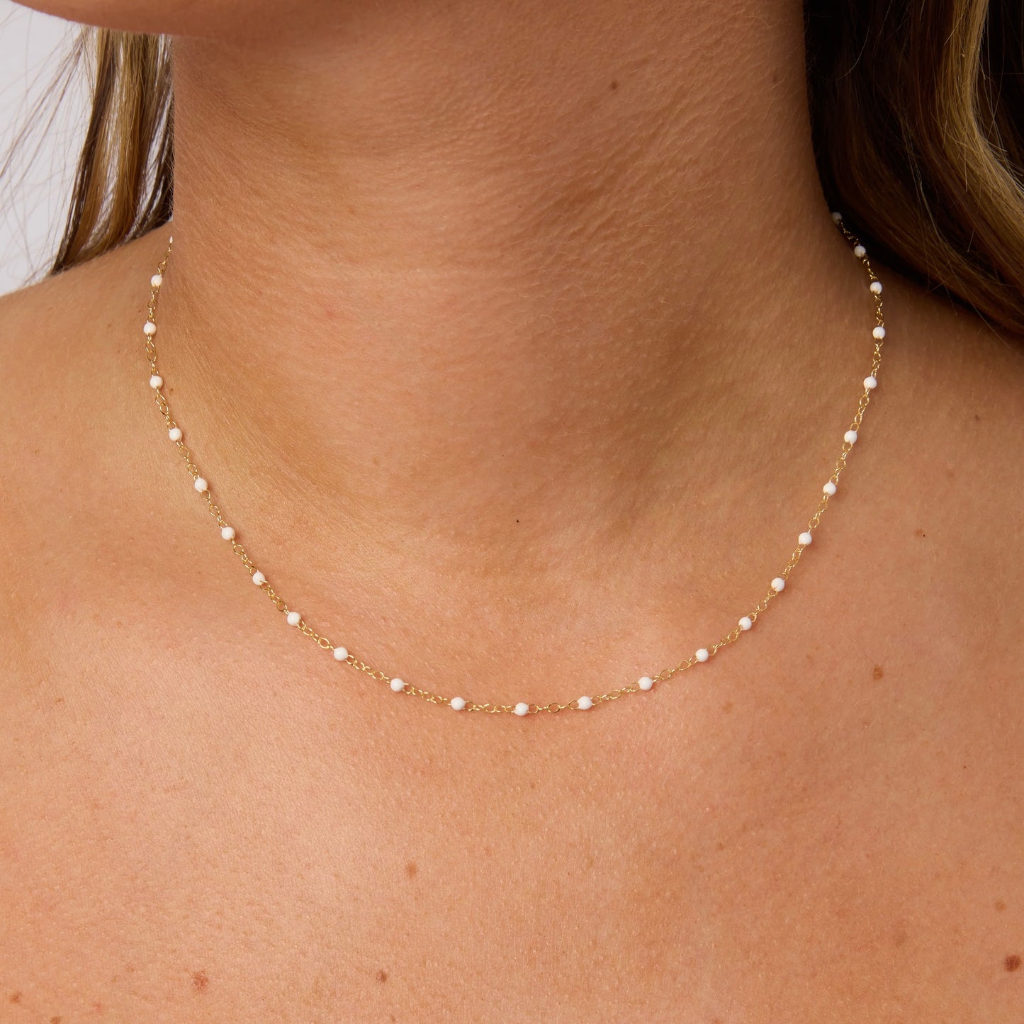 Coconut Beaded Choker