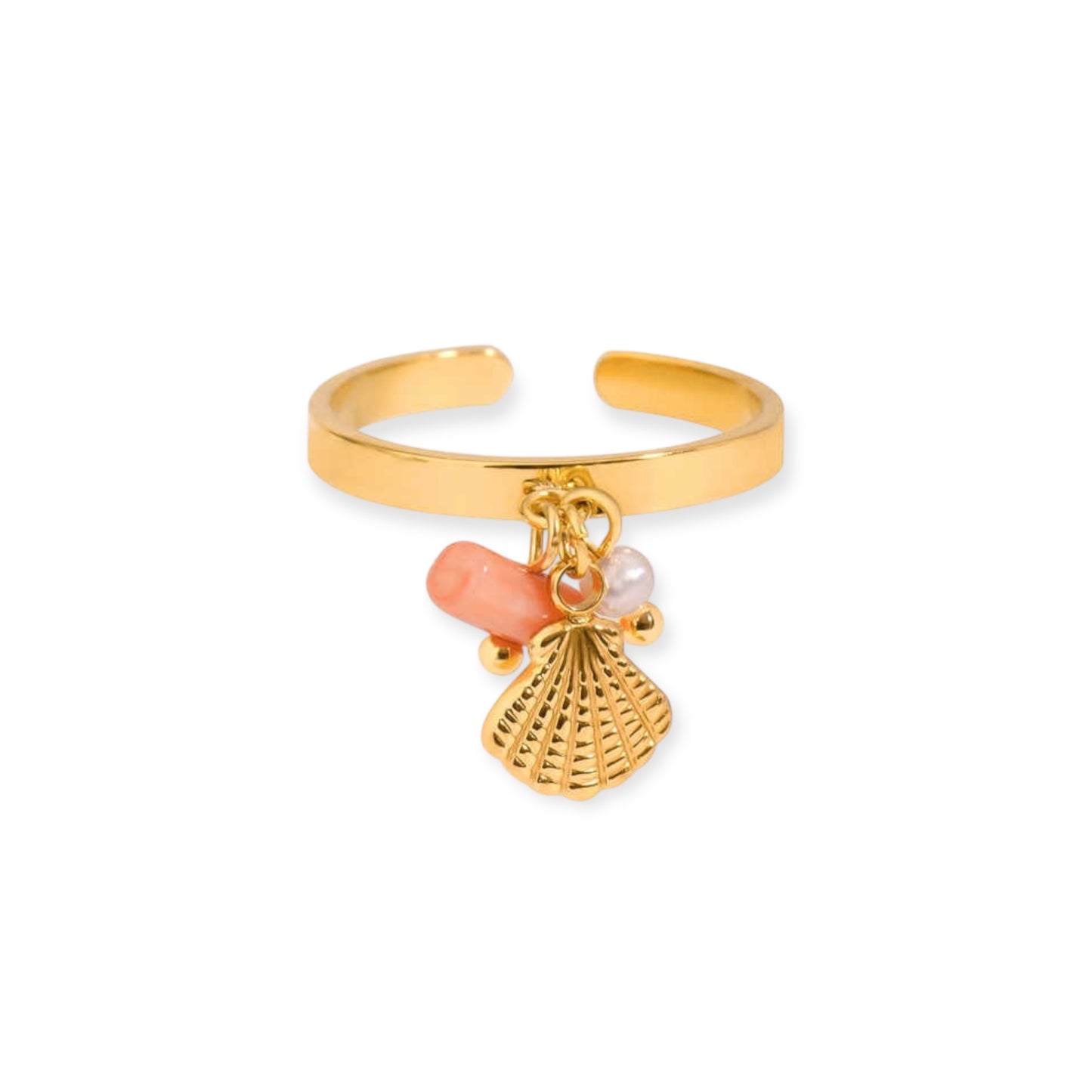 Seashell Charm Ring