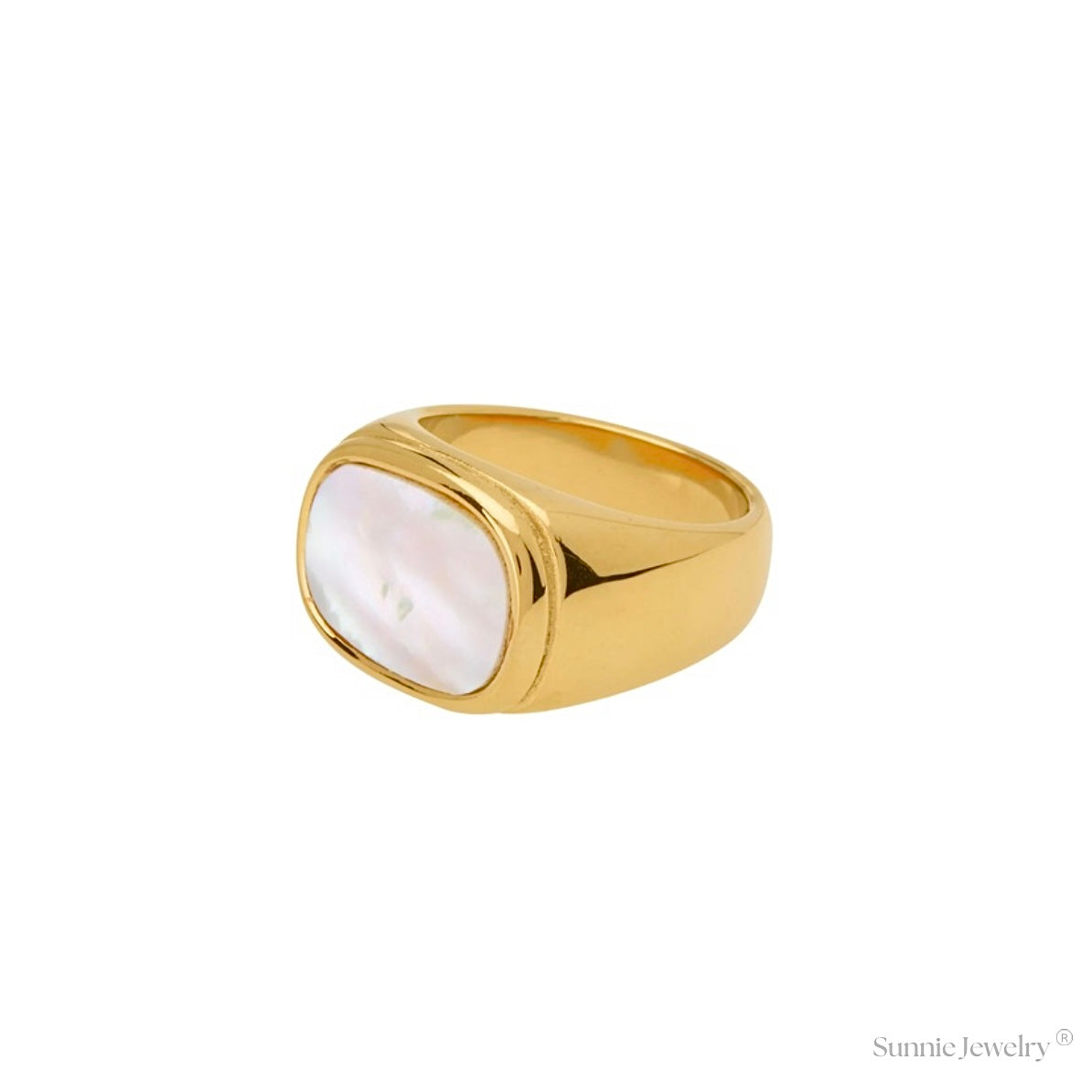 Mother Of Pearl Signet Ring