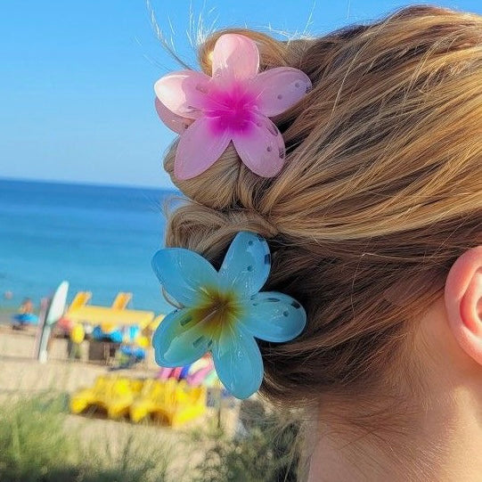 Tropical Hair Clip - Bahama Blue