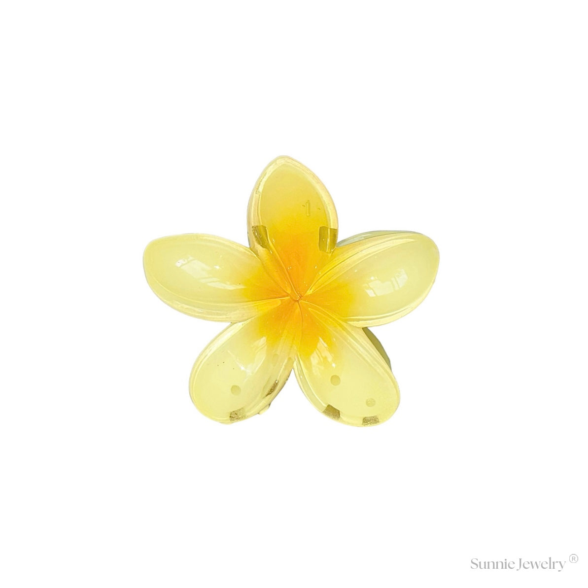 Tropical Hair Clip - Light Yellow